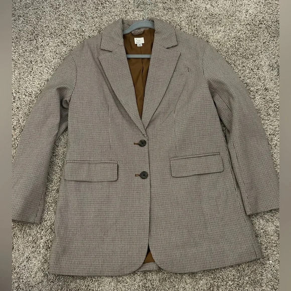Rust color plaid blazer - Picture 1 of 3